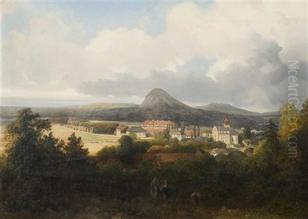 A View Of A Castle Oil Painting by Thomas Ender