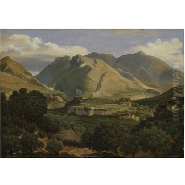 The Monastery Of St. Benedict In Subiaco Oil Painting by Thomas Ender