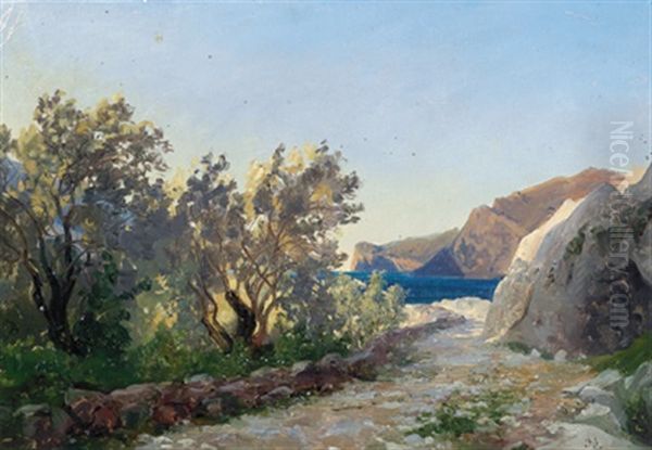 Kustenlandschaft Oil Painting by Thomas Ender