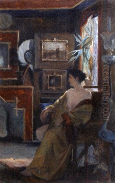 Femme Dans Un Interieur Oil Painting by Jean-Joseph Enders