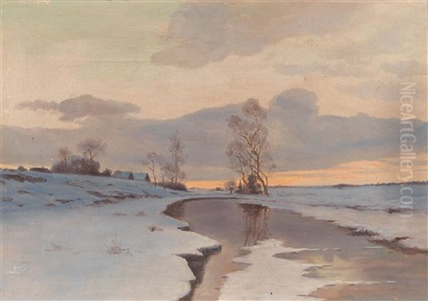 Early Spring Oil Painting by Ivan Ivanovich Endogouroff