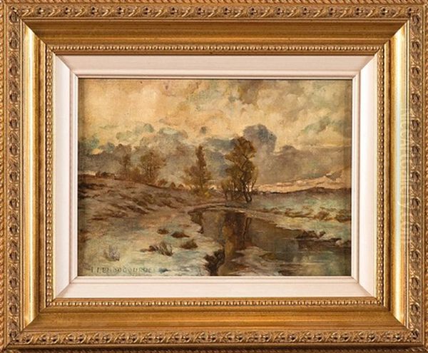 Paysage De Russie Sous La Neige Oil Painting by Ivan Ivanovich Endogouroff