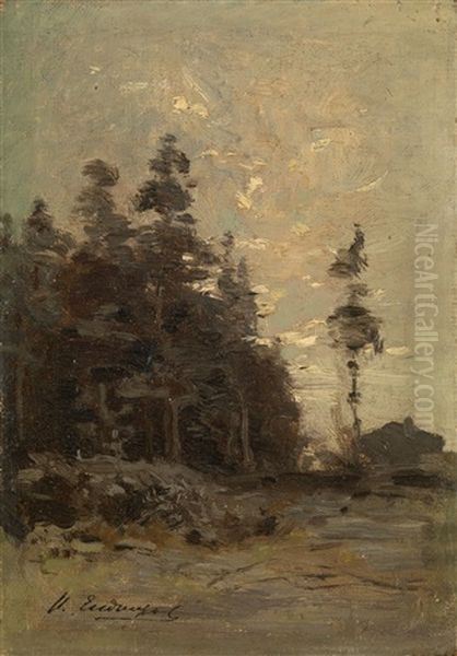 Forest Landscape Oil Painting by Ivan Ivanovich Endogouroff