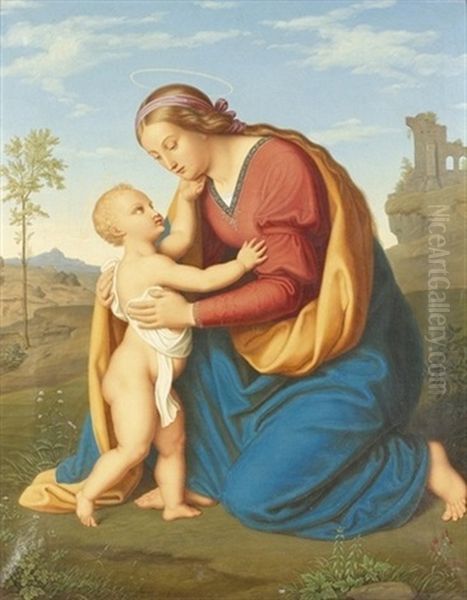 Madonna Mit Dem Jesuskind Oil Painting by Bernhard Endres