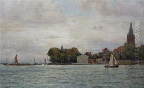 L'entree Du Port De Neuwarf Oil Painting by Henry Enfield