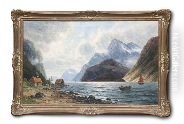 Nebliger Morgen Im Norwegischen Fjord Oil Painting by Henry Enfield