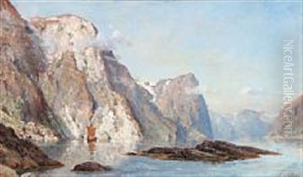 Norwegian Fiord Scene by Henry Enfield