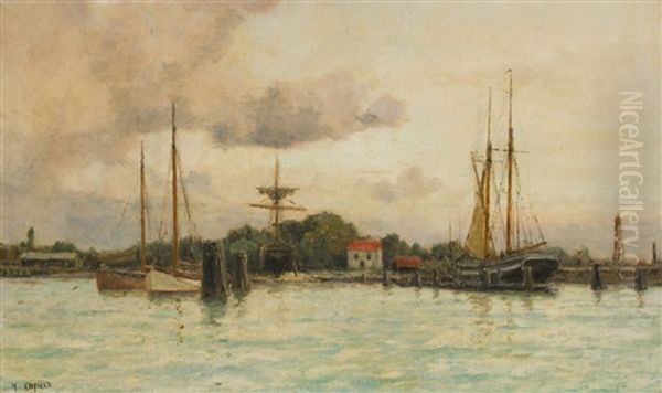 Ostseehafen (ystad, Schweden) Oil Painting by Henry Enfield