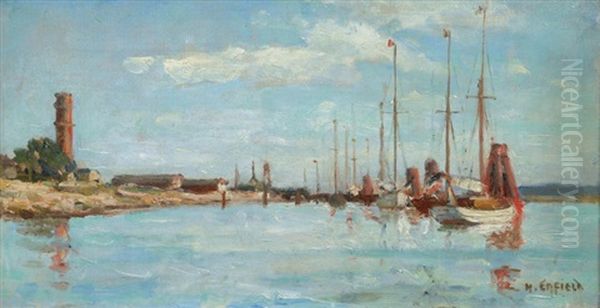 View On Travemunde Oil Painting by Henry Enfield