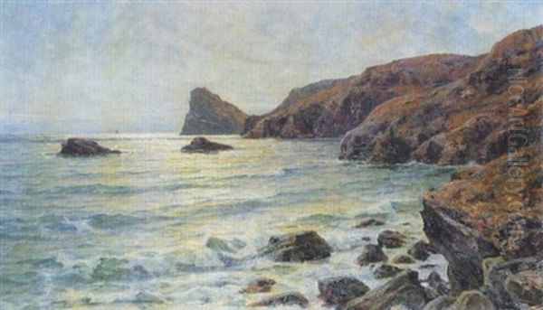 Englische Kuste: Cornwall Oil Painting by Henry Enfield