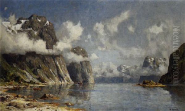 Aardal, Sognefjord Oil Painting by Henry Enfield