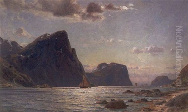 Norwegischer Fjord - Morgenstimmung Oil Painting by Henry Enfield