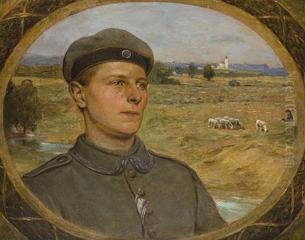 Portrait Of A Soldier Oil Painting by Johann Friedrich Engel