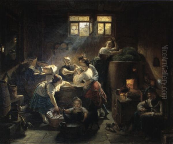 Die Brautschau Oil Painting by Karl (von den Rabenau) Engel