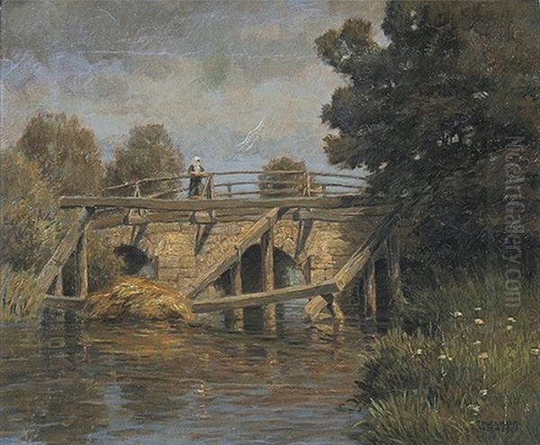 Altes Ohmbruckchen Oil Painting by Anton (Johann A.) Engelhard