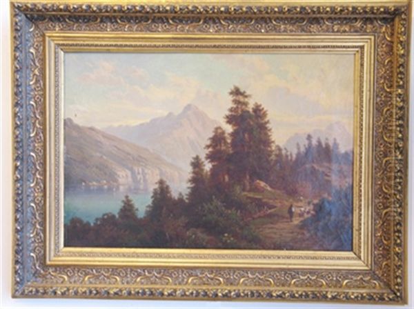 Motiv Aus Dem Oetztal In Tirol Oil Painting by Georg Engelhardt