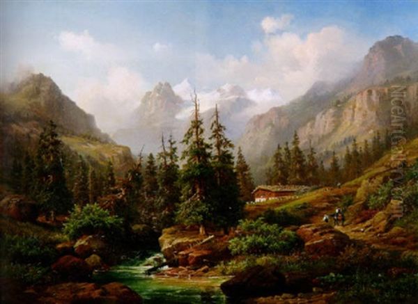 In Den Alpen Oil Painting by Georg Engelhardt