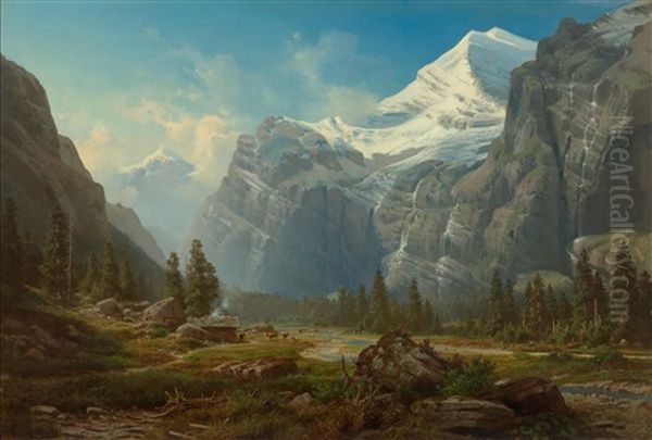 The Balmhorn Oil Painting by Georg Hermann Engelhardt