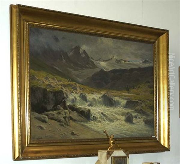 Aletschgletscher Oil Painting by Georg Hermann Engelhardt