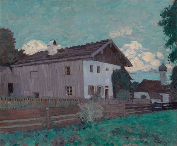 Gehoft Am Dorfrand Oil Painting by Robert Engels