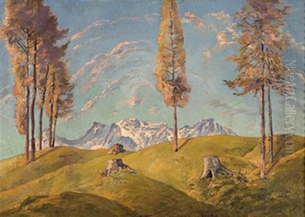 Fruhlingstag Im Gebirge Oil Painting by Robert Engels