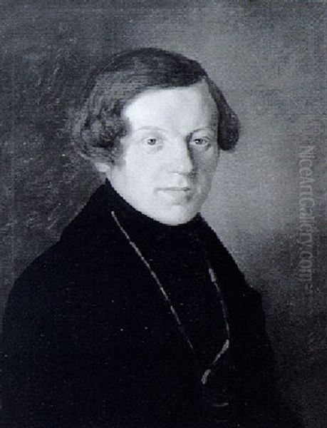 Portrait Eines Jungen Herren Oil Painting by Edouard Von Engerth