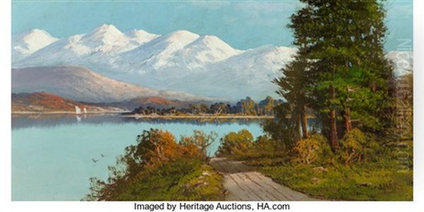 On Donner Lake Oil Painting by John Englehart