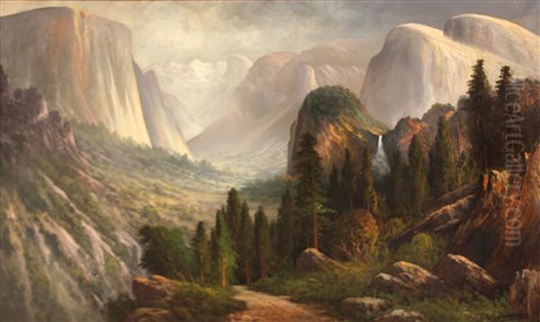 Yosemite Valley From Inspiration Point Oil Painting by John Englehart