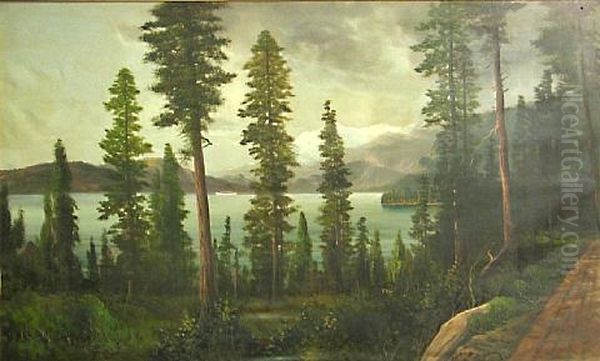 Evening On Lake Tahoe Oil Painting by John Englehart