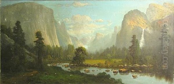 Bridalveil Valley From Merced Lake Oil Painting by John Englehart