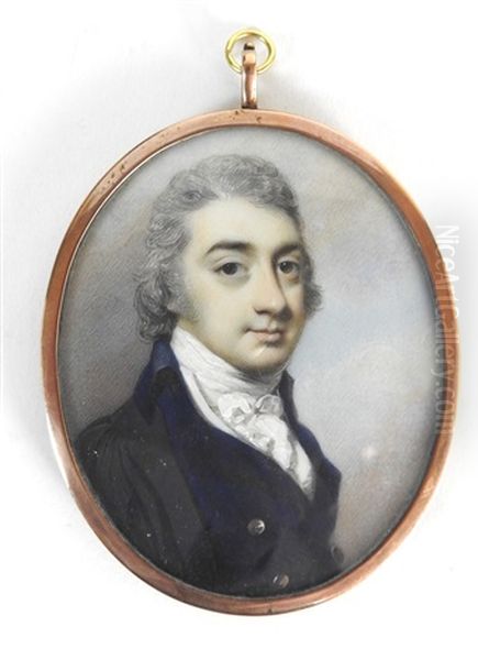 Portrait Miniature Of A Gentleman Oil Painting by George Engleheart