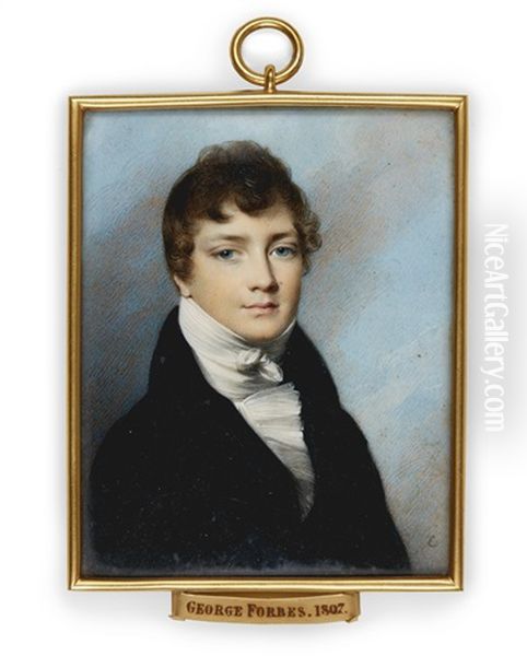 Portrait Of George Forbes (1790-1857) Oil Painting by George Engleheart