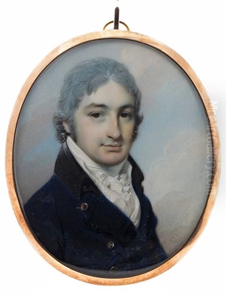 Portrait Miniature Of A Gentleman Oil Painting by George Engleheart