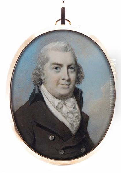 Portrait Miniature Of Sir William Loraine Oil Painting by George Engleheart