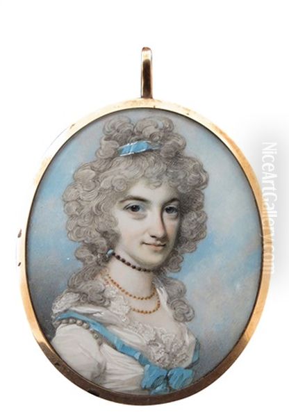 Portrait Miniature Of Lady Susan Westmorland Oil Painting by George Engleheart