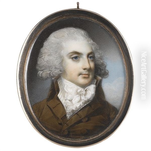 Portrait Of Sir Robert Gerard Oil Painting by George Engleheart