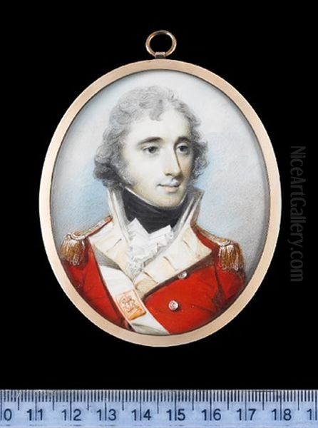 Lieutenant Colonel Thomas Grey Oil Painting by George Engleheart