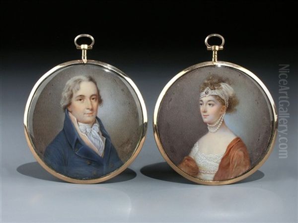 Portrats Von Earl Und Lady Beauchamp (pair) by George Engleheart