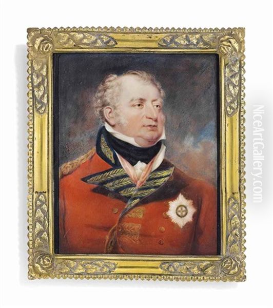 Prince Frederick (1763-1827), Duke Of York And Albany, In Red Military Uniform, Wearing The Breast-star Of The Order Of The Bath Oil Painting by John Cox Dillman Engleheart