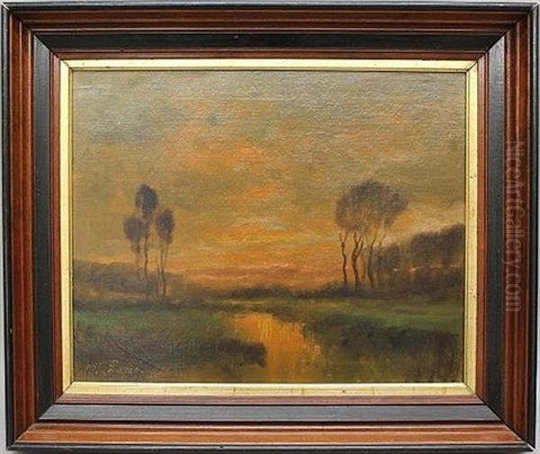 Landscape Scene Oil Painting by Frank F. English