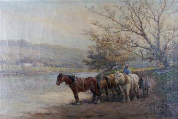 Country Scene Oil Painting by Frank F. English