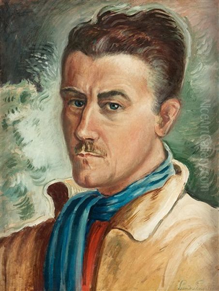 Sjalvportratt (selfportrait) Oil Painting by Leander Engstroem the Elder