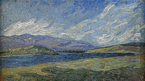 Sommarlandskap - Abisko Oil Painting by Leander Engstroem the Elder