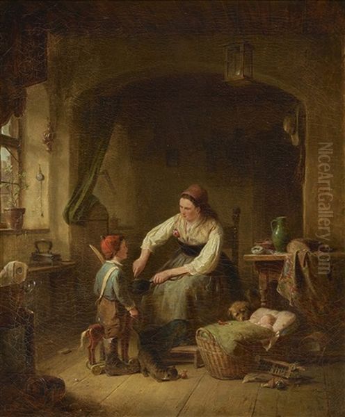 In Der Kuche Oil Painting by Karl Von Enhuber