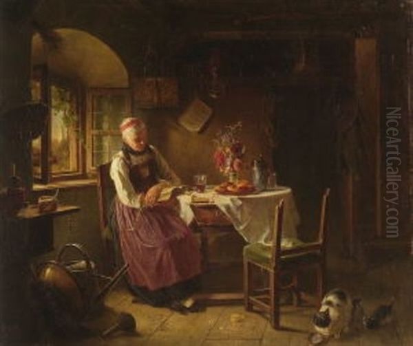 Sonntagnachmittag Oil Painting by Karl Von Enhuber