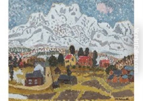 Mt. Myoko Oil Painting by Takada Enjo