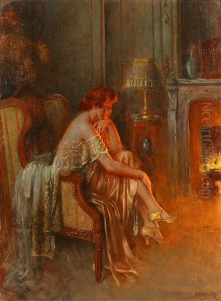 Home After The Ball Oil Painting by Delphin Enjolras