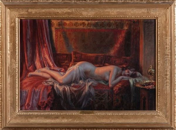 Odalisque Allongee, Belle Oil Painting by Delphin Enjolras