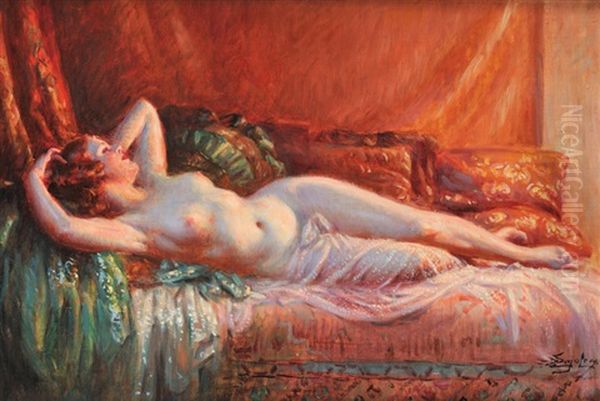 Nu Dans L'alcove Oil Painting by Delphin Enjolras