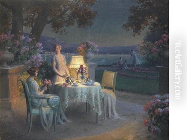 In The Twilight Oil Painting by Delphin Enjolras